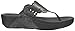 FitFlop Women's Flora Sparkle, Black, 9 M US