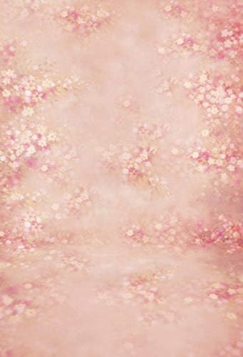 WaW 5x7ft Pink Photography Backdrop Flower Newborn Baby Spring Studio Photo Fabric Background for Girl Portrait
