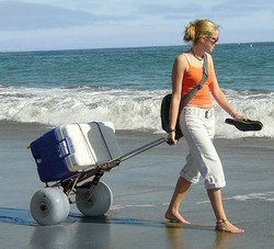 Folding Beach Cart by Wheeleez Rolling Caddy Large Heavy Duty 165 lbs. Capacity - Image 4