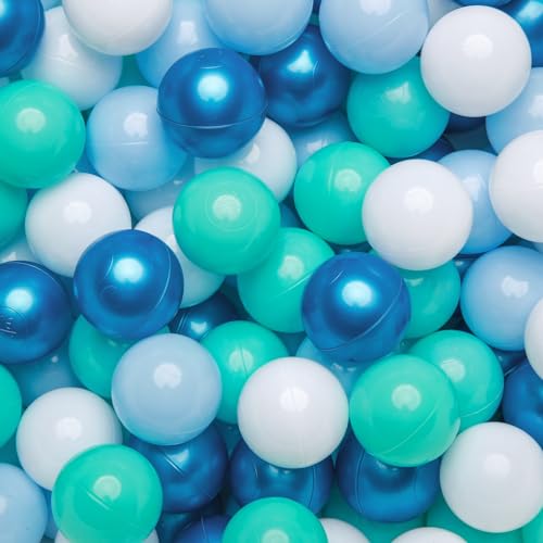 TRENDPLAY Plastic Balls for Ball Pits 2.2 Inch, Pack of 50 100 200 500 Hollow Balls, Perfect for Toddler Baby Pools,Party,Festival Decoration
