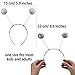 Blulu 6 Pieces Silver Martian Antenna Headband Alien Headband Boppers Head Boppers for Halloween Cosplay costume Party Decoration