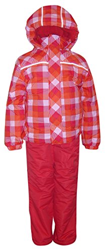 Pulse Little Girls Toddler 2 Piece Snowsuit Plaid 2T-4T (4T, Orange Sherbet Plaid)