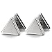 Unisex Stainless Steel Plain Triangle Screw Stud Earrings for Man and Women, 2pcs