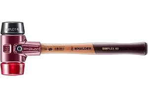 Halder USA - Simplex Mallet with Black Rubber and Red Plastic Inserts (3026.06)