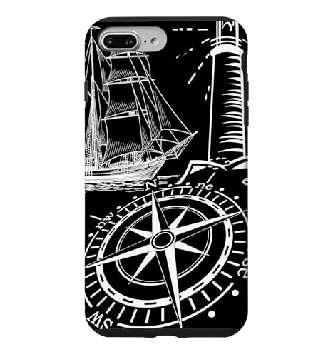 Maritime Lighthouse Compass Sailing Ship Gift Idea Case for iPhone 7 Plus/8 Plus