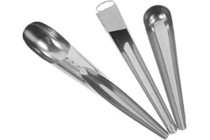 Quhoxdye 3pcs Stainless Steel Bird Feeder Scoop with Birdemic Bird Food Added – Parrot Feeding Shovel for Pet Supplies, Suppl