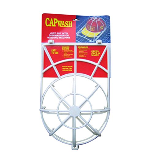 Baseball Hat Cleaner/Cleaning Protector,Ball Cap Washing Frame Cage,Hat Dishwasher Holder,Ballcap Sport Hat Visors Shaper/Rack/Hanger/Form/Organizer for Washing Machine by QISC (White) - Thumbnail 4