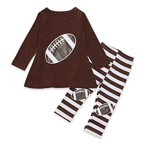 2Piece Toddler Baby Girls Outfits Set,Long Sleeve Print Striped Top Pants,Fashion Style for Kids