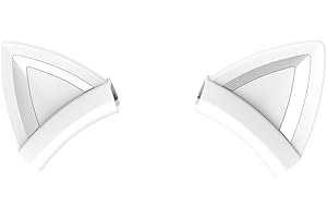 White Cat Ears for Headphone, Silicone Cute Kitty Ears Attachment, Lovely Detachable Accessories Fit for Gaming Headset, Ligh