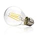 Leadleds LED Filament Bulb A19, Vintage Edison Style LED Bulb 4W E27 Soft White 2700k Non-Dimmable, Replace 40W Incandescent Bulb