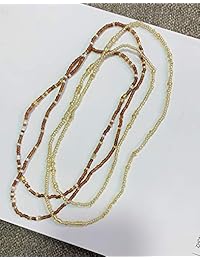 Althrorry - Joyas para el cuerpo, cuentas coloridas para el vientre, joyas de cuentas, cadenas para el vientre, cadena para la cintura (2 unidades)