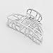 IPINK-Women's Vintage Metal Claw Hair Clip Antique Silver,Champagne (004)