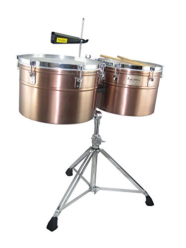 Tycoon 14" & 15" Extra-Deep Shell Timbales - Antique Copper Finish