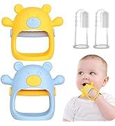 Fu Store Bear Anti-Dropping Silicone Baby Teething Toy Infants Baby Chew Toys for Sucking Needs, ...