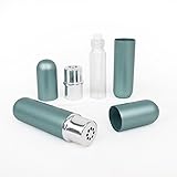 Teal Green Aluminum and Glass Empty Essential Oil Personal Nasal Inhaler Refillable With Removable Bottle by Rivertree Life