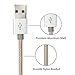 Aonsen 3Pack 6FT Charging Cable Cord Nylon Braided 8 Pin to USB Lightning Cable Charger Cord for iPhone 7/SE/5/5s/6/6s/6 Plus,iPad Air/Mini,iPod,Compatible with iOS10(Gold-Sliver)
