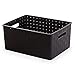 BINO Woven Plastic Storage Basket, Small (Black)