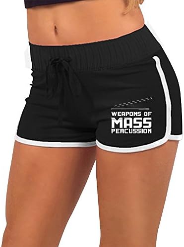 New Summer Pants Women GirlWeapons Of Mass PercussionSports Shorts Gym Workout Yoga Short Women Shorts Tempo Running Shorts Caricature travesty Takeoff Color Multicolor