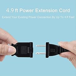 2 Pack 2 Prong Extension Power Cord 5FT, US
