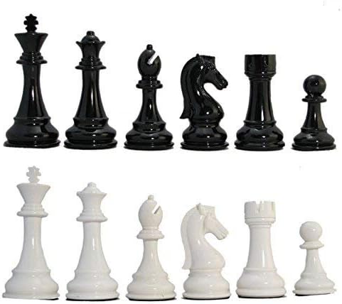 SIGARAM 4 Inches King Height Fide Standard Professional Tournament Staunton Chess Pieces Solid Material with Carry Safety Box