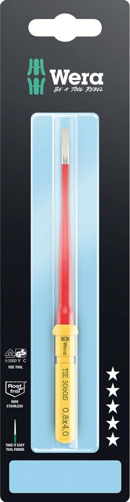 Wera Kraftform Kompakt VDE 3060 is TiE, Self-Service, 0.8 x 4 x 157 mm