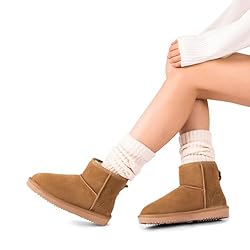 DREAM PAIRS Snow Boots for Women Genuine Suede Faux