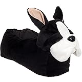 Animal Slippers - Plush French Bulldog Dog Slippers by Silver Lilly