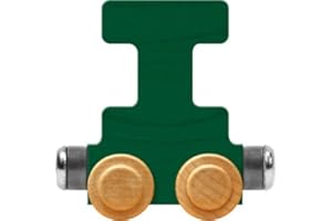 Maple Landmark NameTrains Bright Letter Car I - Made in USA (Green)