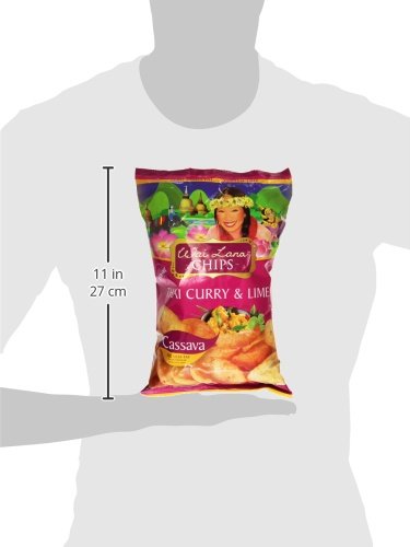 Cassava Chips, Thai Curry & Lime (6 Pack of 3 Ounce Individual Bags) - Gluten Free, Non-GMO, Vegan, Zero Trans Fats – Wai Lana - Thumbnail 4