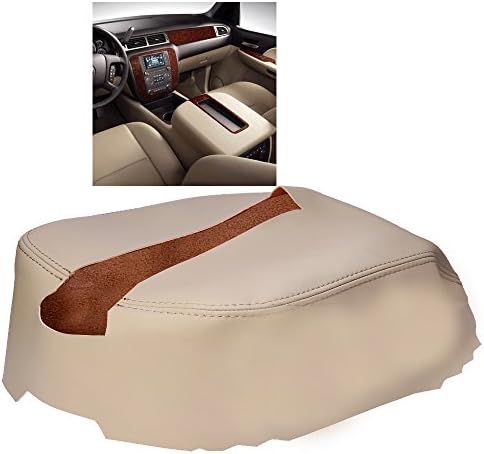 QKPARTS Leather Console Lid Armrest Cover For 07-13 Chevy Tahoe, Suburban, Yukon TAN (Leather Part Only?