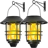 Solar Hanging Lantern Outdoor, Flickering Flames