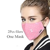 ZWZCYZ Women's Ladies Girls N95 PM 2.5 Cotton & Activated Carbon Respirator Masks Can Be Washed Reusable Masks Multiple Colors (Pink Bow)