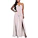 Women's Tube Top Strapless Split Wide Leg Jumpsuits Rompers (l, White-x)