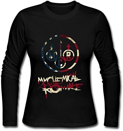 NNKEY Women's Long Sleeve My Chemical Romance Band T-shirt Black M
