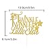 Twinkle Twinkle Little Star Cake Topper - for Baby Shower Birthday Wedding ,Engagement ,New Years Eve Party Decorations ( Double Sided Gold Glitter )
