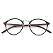 Happy Store CN65 Vintage Inspired Metal Bridge Round UV400 Clear Lens Glasses for Men and Women,Brown