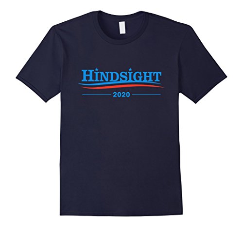 Mens Hindsight 2020 Bernie Sanders T-Shirt Medium Navy