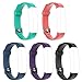 Letsfit Replacement Bands Fitness Tracker ID130HR, Adjustable Replacement Straps (Black, Grey, Green, Purple, Coral)