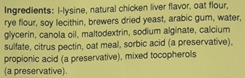 PET NATURALS LYSINE FOR CATS, CHICKEN FLAVOR, 60 CHEWS – IMMUNE AND RESPIRATORY SUPPORT FOR CATS – NO WHEAT OR CORN – VET RECOMMENDED