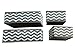 Dresser Drawer Organizer | Organize Socks Bra Underwear Scarves Ties Baby Clothes | Foldable Fabric Bins | Chevron Pattern 4 Set | La Luna