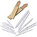 12 Pieces Blending Stumps and Tortillions Set with 2 Pieces Sandpaper Pencil Sharpener for Student Sketch Drawing