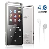 Valoin MP3 Player,Bluetooth 4.0 mp3 Player with FM Radio Lossless Music Player with Pedometer for Walking Support Voice Recorder,Up to 50 Hours Playback