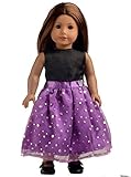 sweet dolly Black & Light Purple Party Dress Doll Clothes for 18