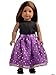 sweet dolly Black & Light Purple Party Dress Doll Clothes for 18