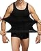 Shaxea Mens Slimming Body Shaper Vest Shirt Tank Top Compression Shirt, Shapewear for Men (XXL, Black)