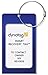 Dynotag® Web Enabled Smart Aluminum Convertible Luggage ID Tag + Braided Steel Loop, with DynoIQ™ & Lifetime Recovery Service (Sapphire Blue)