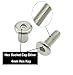 binifiMux 100pcs M6x15mm/20mm/25mm/30mm/35mm Rivet Countersunk Hex Socket Cap Bolts and Hex Head Barrel Nuts Assortment Kit for Furnitures Cribs Chairs, Nickel Plated