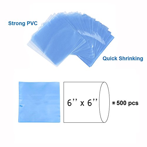 Soap Wrappers Shrinkable 500 PCS 6X6 inch Heat Shrink Wrap Bags Soap