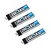 Crazepony 4pcs 260mAh 1S LiPo Battery 30C 3.8V for Tiny Whoop JST-PH 2.0 Powerwhoop Connector