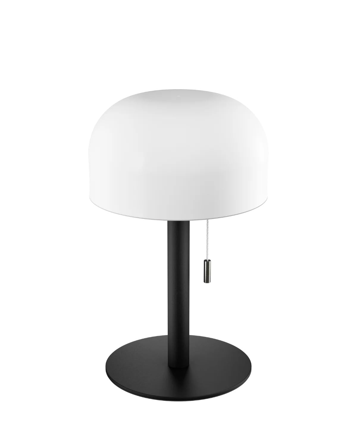 Ikon Copenhagen – The Ikon Rechargeable Lamp in Black | USB-C | 3 Light Settings | Indoor & Outdoor | IP44 Waterproof | Remote & Timer Compatible - Striped or Smooth Shade (Smooth Shade)